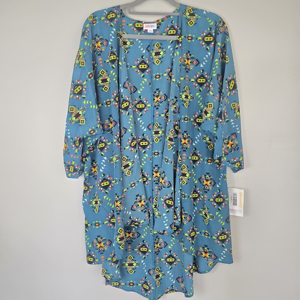 Lularoe Lindsey Kimono Cover Up Large‎ Aztec.D39